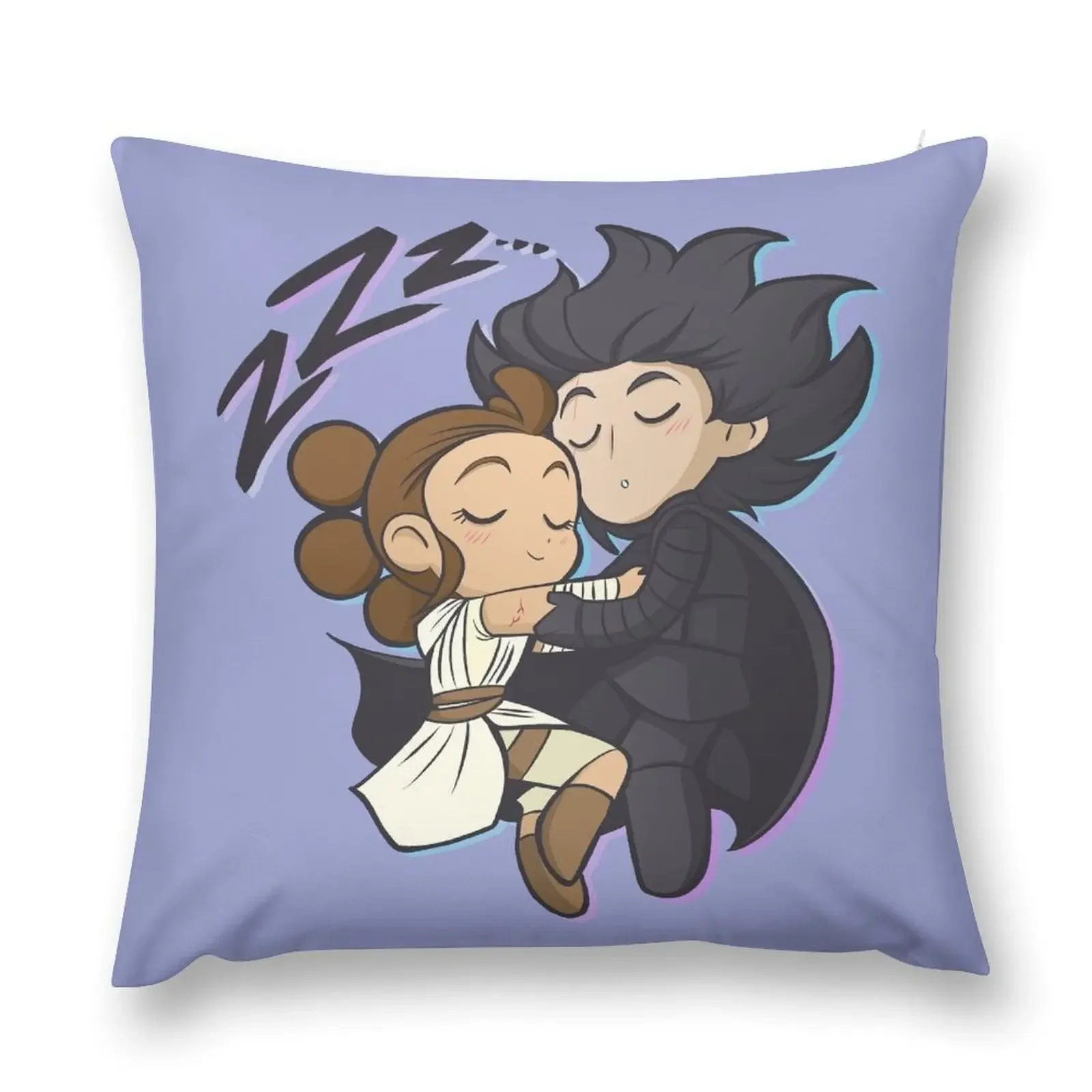 Space Sweethearts - Sleepy Nap Time - Chibi Cuties Throw Pillow Pillow Cases Throw Pillow Covers Room decorating items