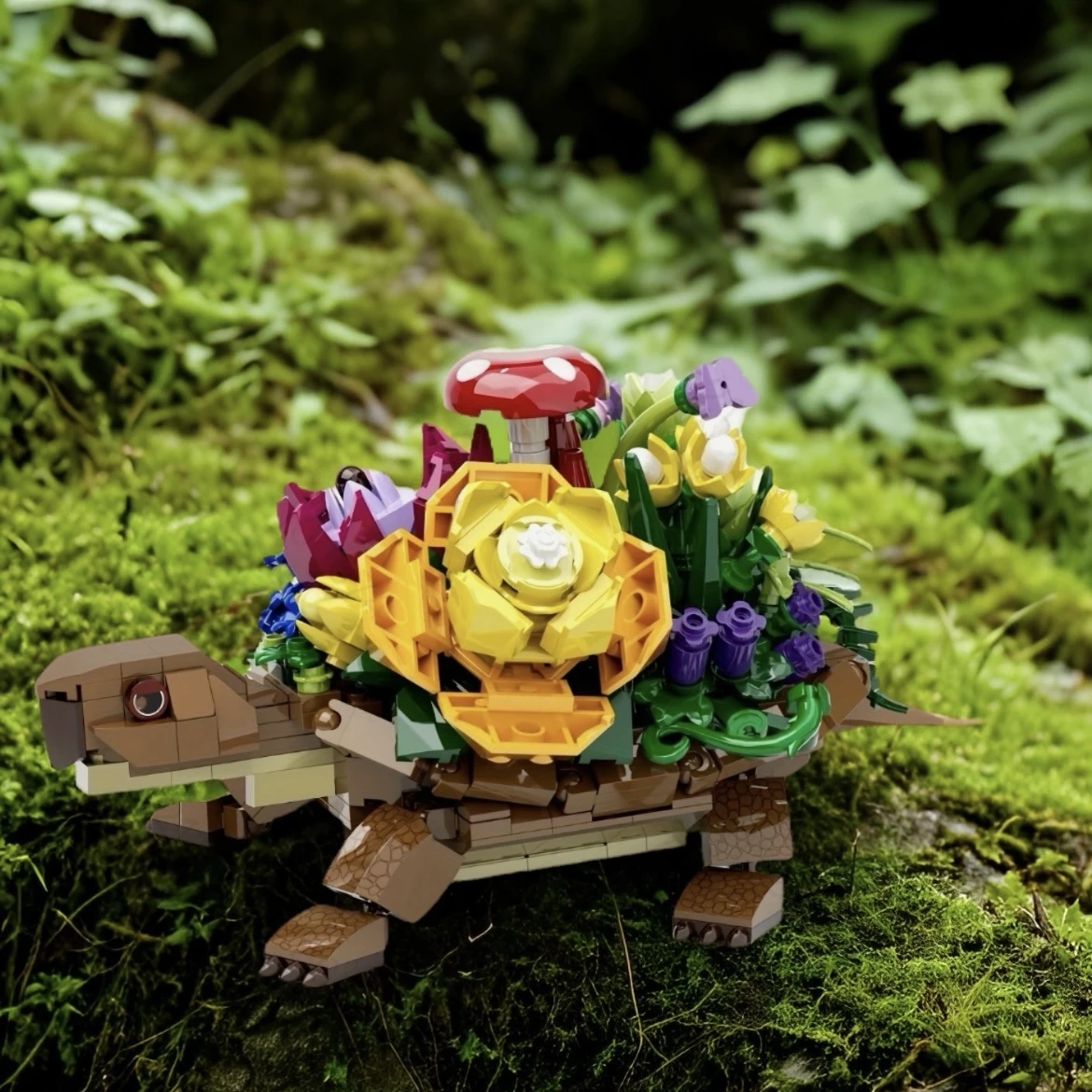 Hot Sales 509pcs Turtle Planter Flower Pots Model Kit Animal Planter Building Block Flower Pots Bricks Kid Birthday Festival Toy