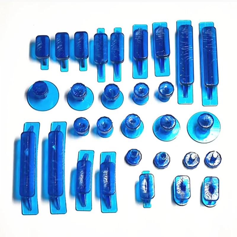 30Pcs/Set Dent Puller Removal Tools Auto Paintless Dent Repair Glue Tabs Tools For Car Body (Blue)