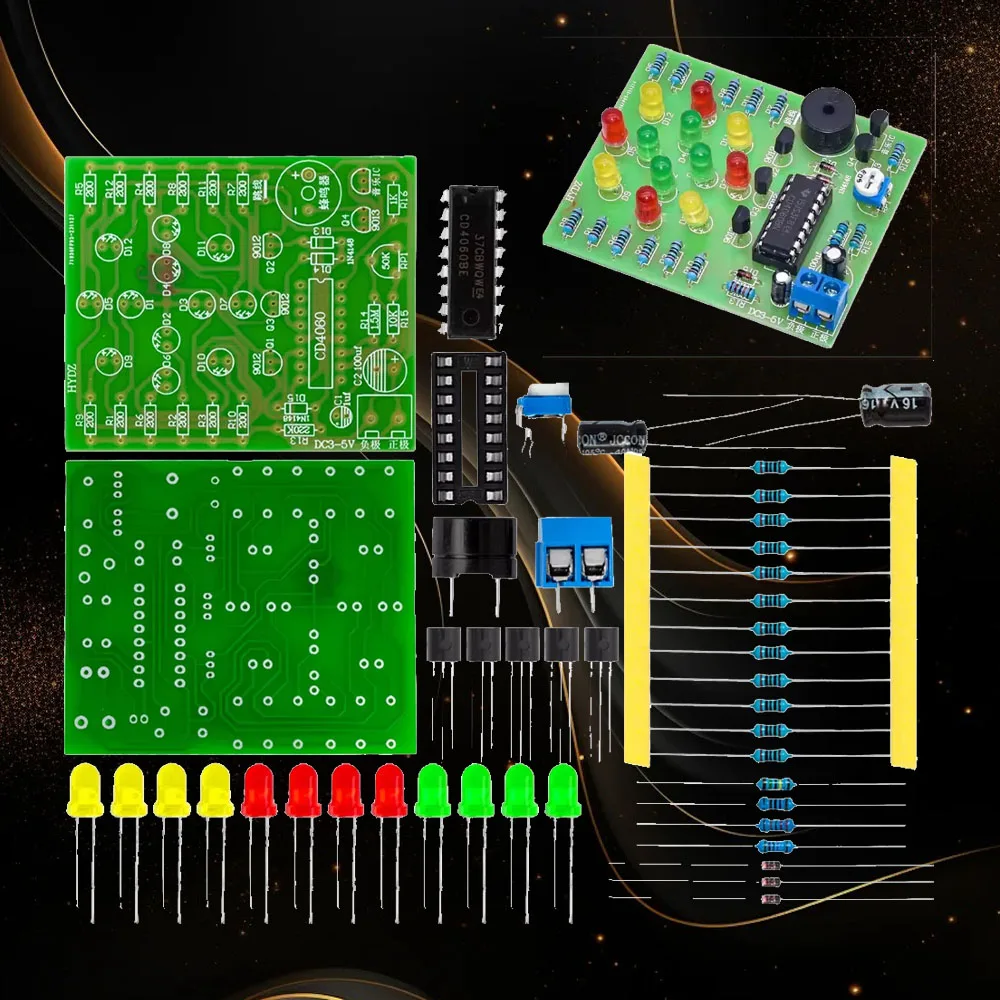 DIY Dream Light Electronic Kit, CD4060 Chip Creative Ambient Light for Birthday Decor