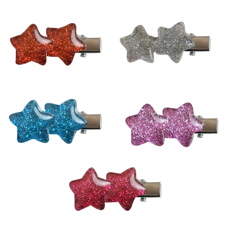 

Glitter Star Hair Clip for Girls Star Bobby Pin Star Hair Accessories Y2K Star Barrettes Star Hairpin Hair Bangs Clip