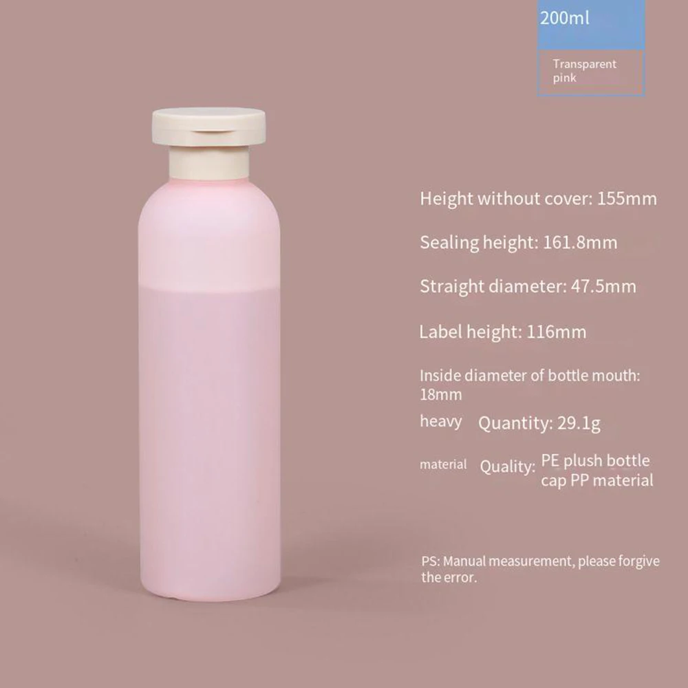 Botella de loción rosa de 100/200/260/300ML con bomba acondicionador dispensador de champú y jabón de plástico botellas contenedor de ducha de baño