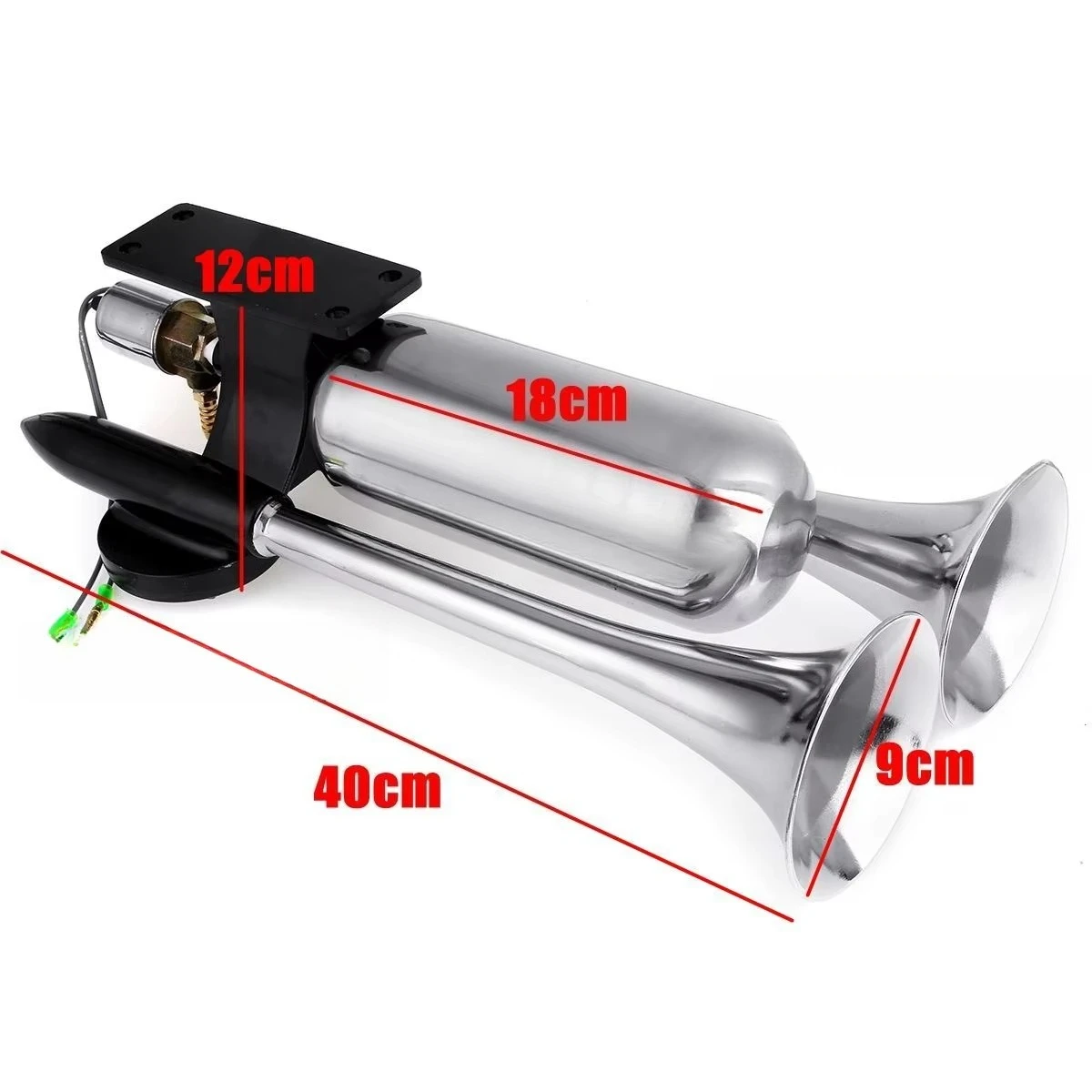 

12-24 В 500 дБ супер сильный шумный автомобильный воздушный компрессор с двойной трубой, воздушный звуковой сигнал для авто, грузовика, лодки, поезда, грузовика