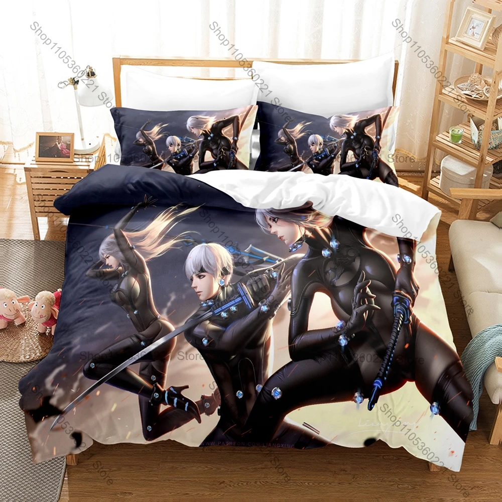 Cool Icon Gantz Combat Suit Graphic Anime Bedroom Decor Bedding Duvet Cover + 2 Pillowcases Seinen Manga Fan Room Decor