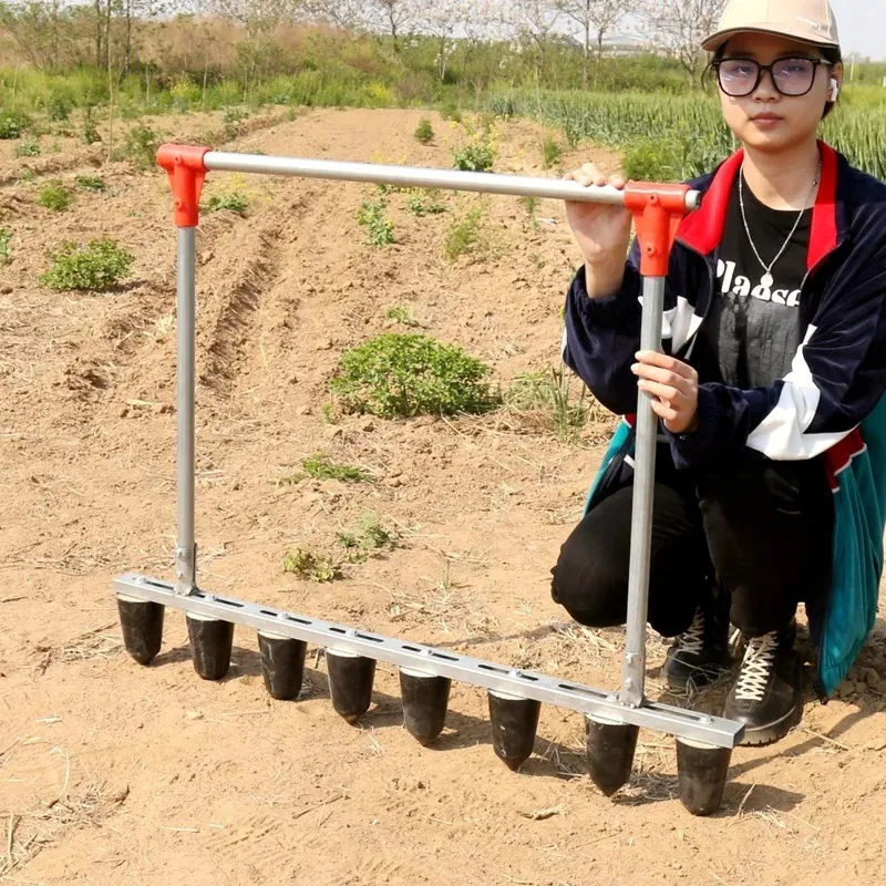 

Planting Strawberry Artifact Punching Planting Ridge Raising Machine Agricultural Tools Planting Vegetable Pit Puncher