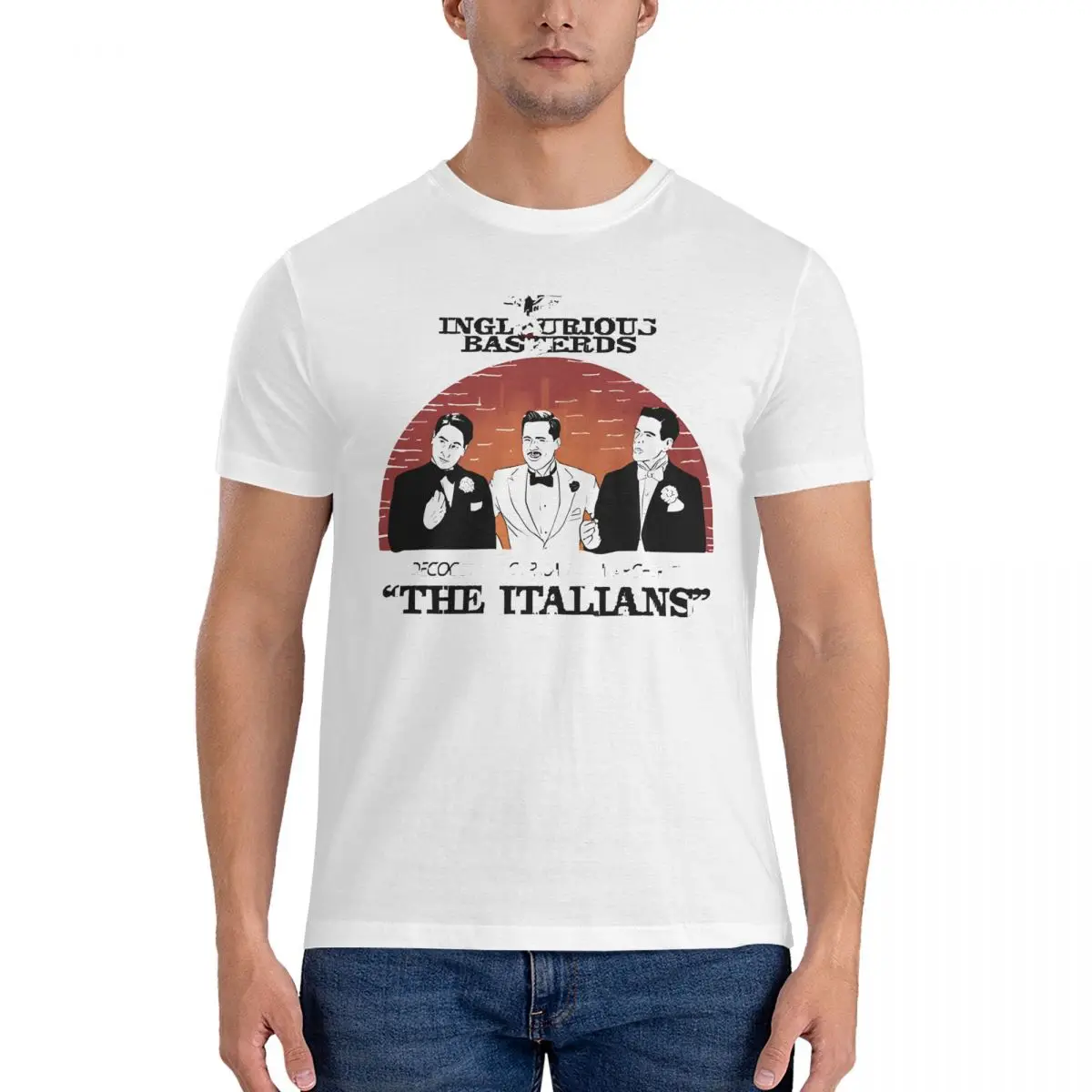 The Italians T Shirt Men's Pure Cotton Novelty T-Shirt O Neck Inglourious Basterds Tees Short Sleeve Clothes Unique