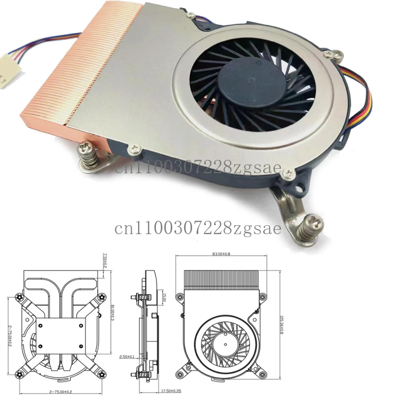 All-in-one machine ice-thin 18MM copper bottom two heat pipes, silent temperature-controlled side blowing 1200 115X