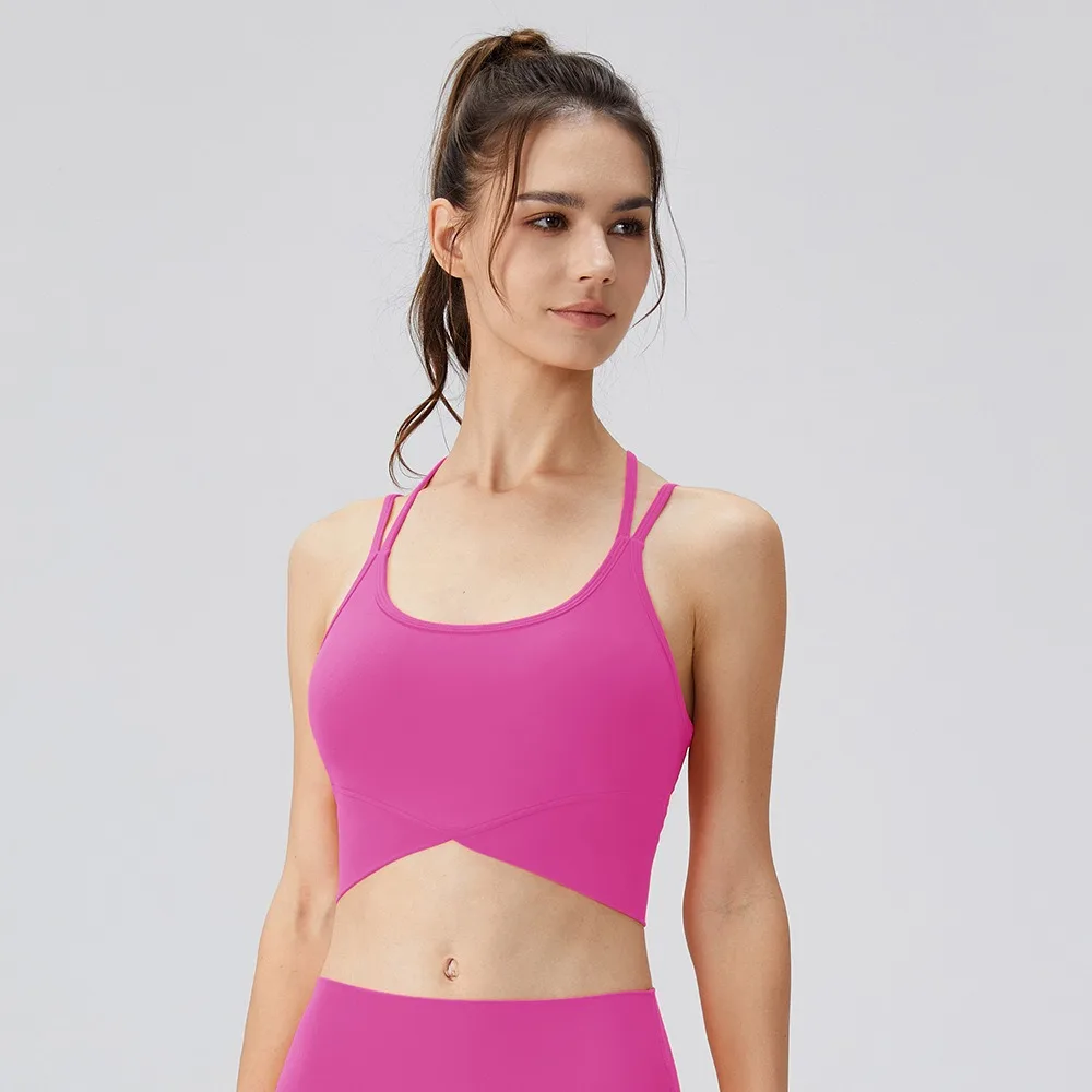 Camisola de alças pequena da ioga do estilingue para mulheres, colete respirável do esporte, ginástica Fitness, Running Crop Tops, moda sexy