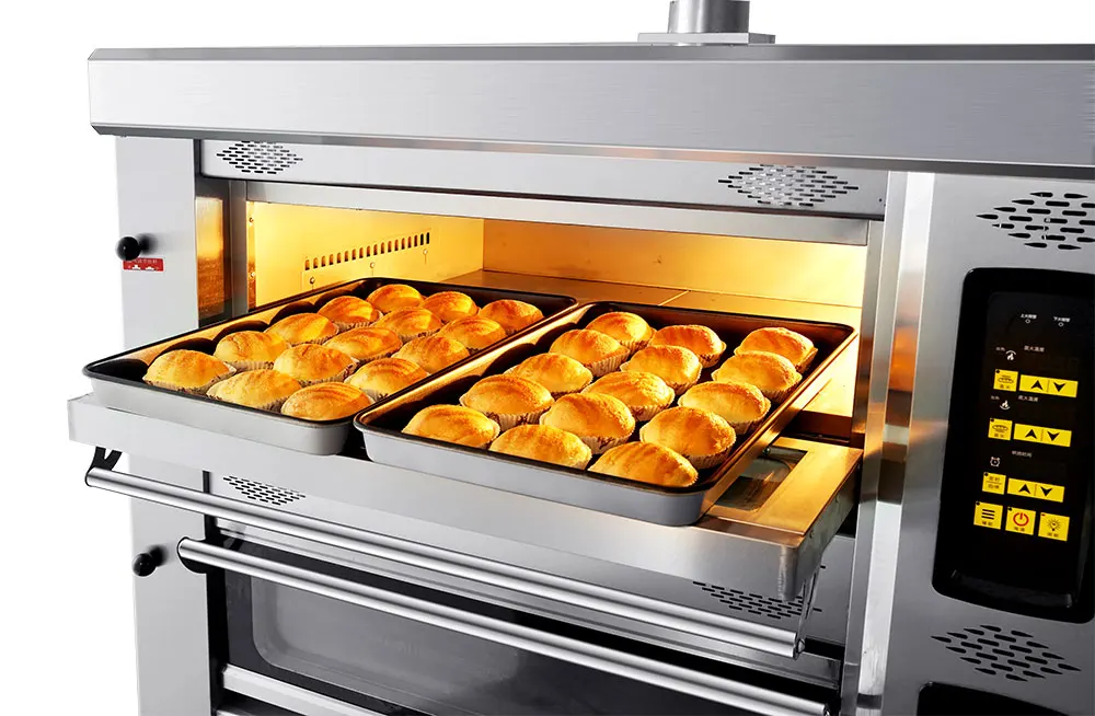 Electric Gas Bread Baking Oven 1 2 3 Layer Deck Multi-functional Oven Industrial Commercial Bakery Baking Oven