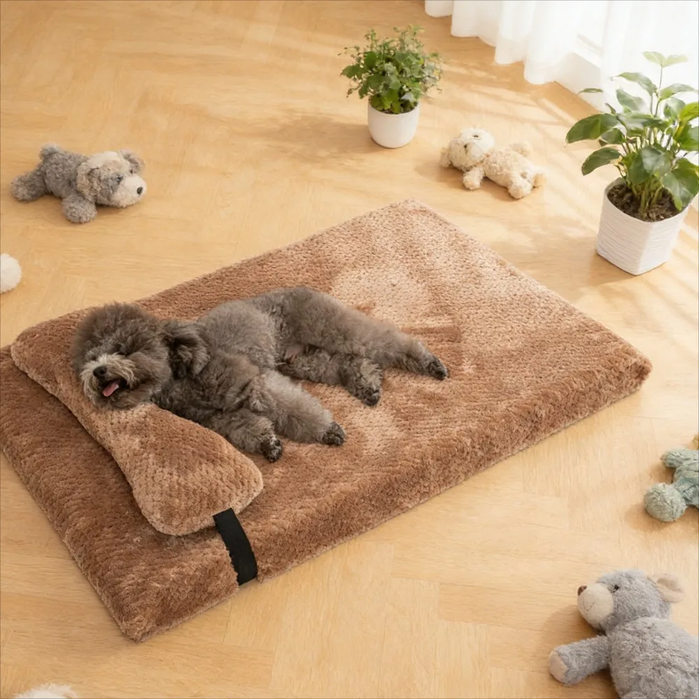 

Подушка для собак с рисунком ананаса, кровать для домашних животных, зимняя теплая толстая удобная подушка для домашних животных, подушка для собак и кошек