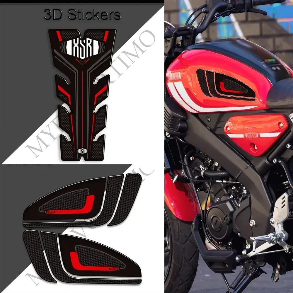 Motorcycle sticker  For Yamaha XSR125  2021-2023 Motorcycle Scratch Protection Tank Pad Side Grips Gas Fuel Oil Kit Knee