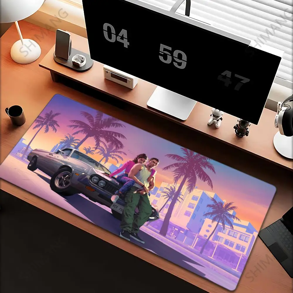 

GTA 6 Mause Pad Gaming Mat Pc Gamer Xxl Mouse Pad 900x400 Desktops Diy Gaming Computer Desk Accessories Office Mousepad Mats