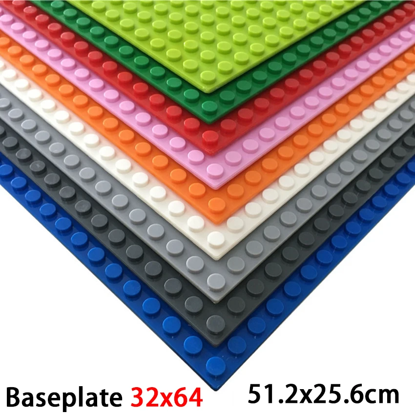 Aquaryta DIY Figures Bricks 32x64 Dot Building Blocks 2/1pcs Baseplate Educational Creative Compatible Brand Toys for Children