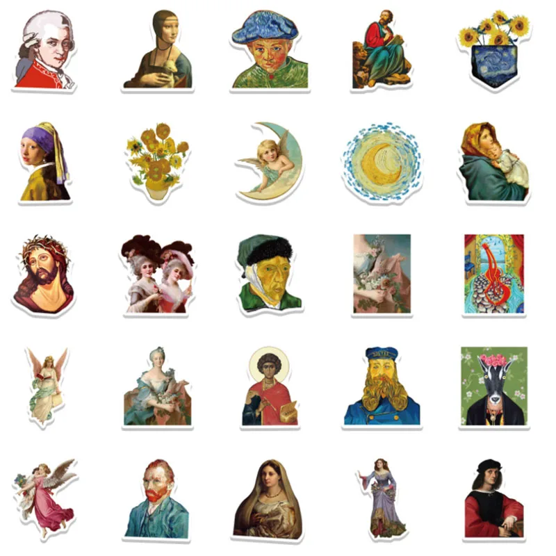 10/30/50 قطعة اللوحات الفنان الشهيرة الكتابة على الجدران لوح التزلج مقاوم للماء حقيبة السفر الهاتف المحمول الأمتعة ملصقات لطيف اللعب #4