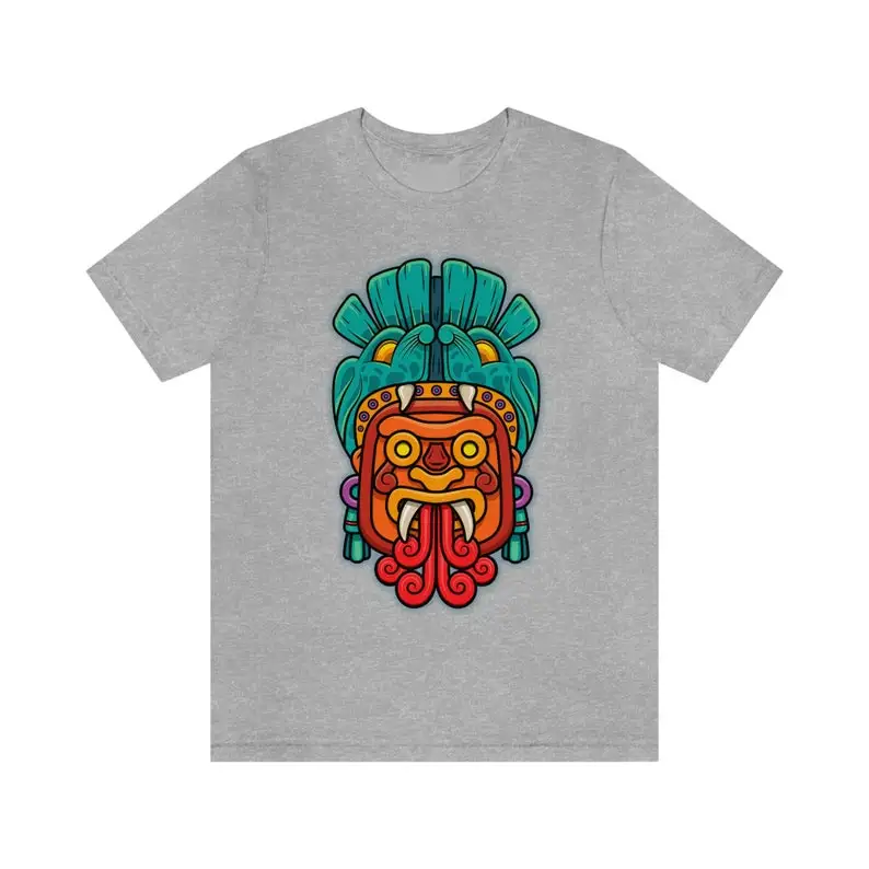 2025 الصيف المكسيك جديد مبيعا Tlaloc ازتيك الله الفن طباعة المكسيكي قميص للرجال هدية ثقافية تنفس تي شيرت