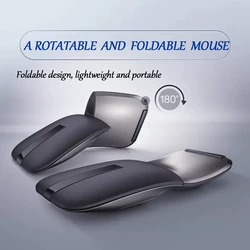 2024 Upgraded Edition Wireless Mouse Foldable Arc Touch Mause Folding Ultra-thin Mute Mice for Surfacebook Laptop Office Use