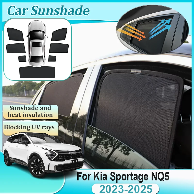 

Для Kia Sportage NQ5 2023 2024 2025 LWB MK5 Солнцезащитный крем для бокового окна, крышка для конфиденциальности, козырьки, инструменты, защита от ультрафиолета, автоаксессуары