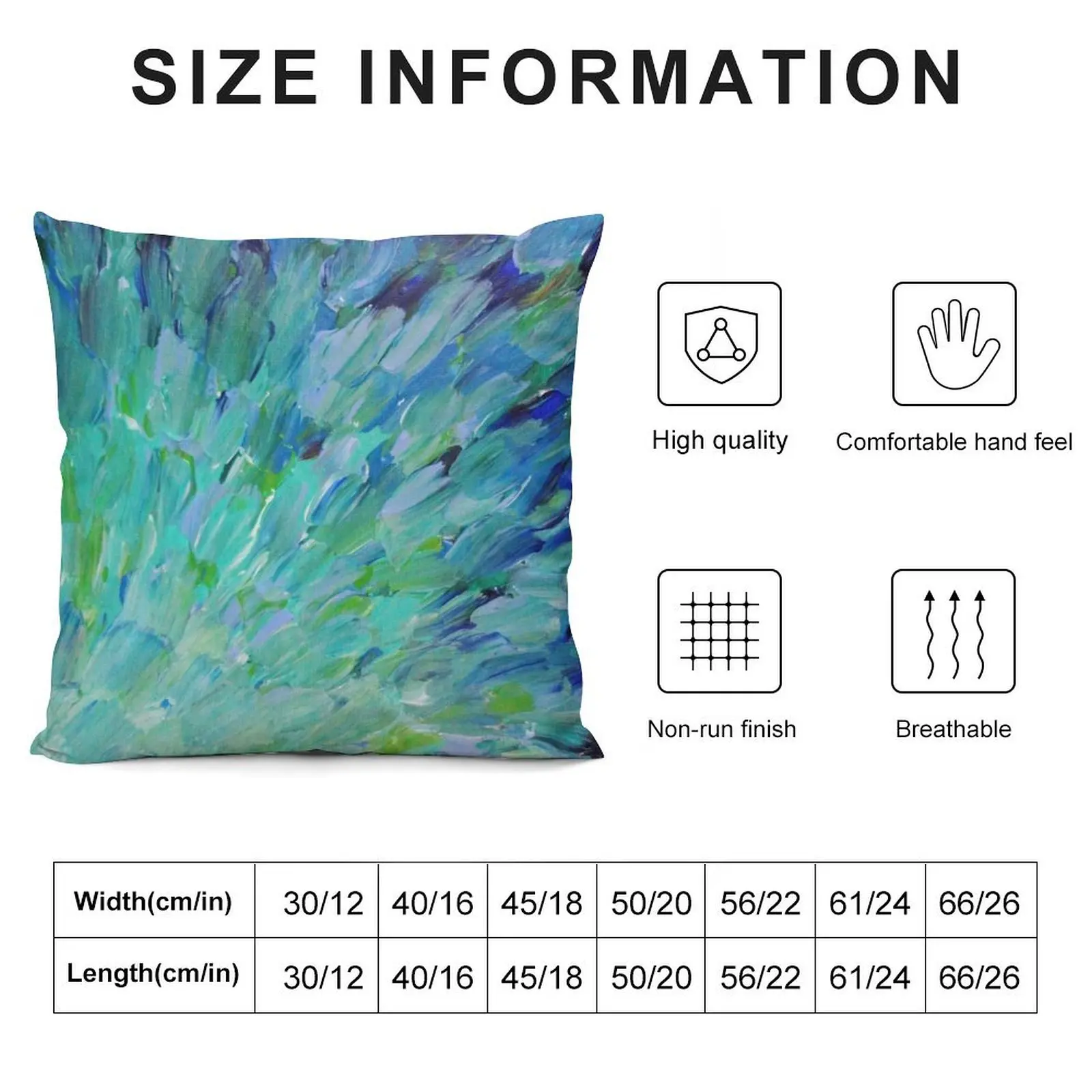 SEA SCALES - Beautiful BC Ocean Theme Peacock Feathers Mermaid Fins Waves Blue Teal Abstract Throw Pillow