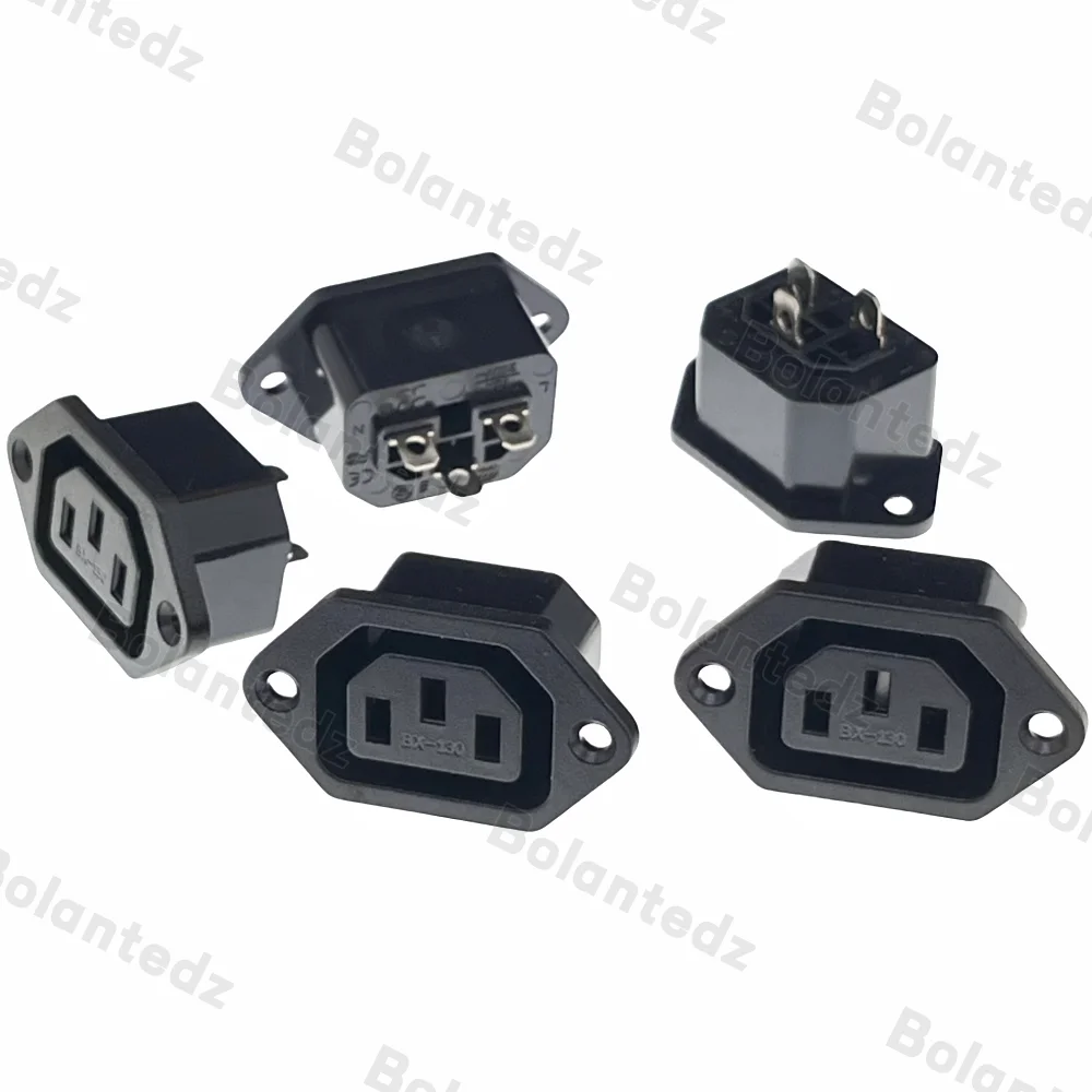 IEC 320 C13 3Pins Female Socket Panel Power Inlet Sockets Connectors AC 250V 10A 3/5/10pcs/lot
