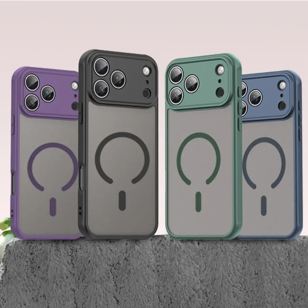 Luxuriöse matte, stoßfeste Magsafe-Magnethülle für iPhone 17 Air 17 Pro 17 Pro Max, kabelloses Laden, stoßfeste harte Rückseite – Detail 6