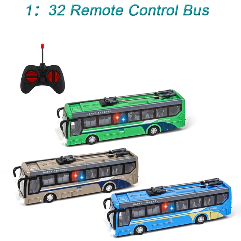 كامل النطاق 1:32 مقياس RC سيارة التحكم عن بعد حافلة مع ضوء RC الكهربائية السفر حافلة راديو التحكم سيارة جولة حافلة هدايا عيد الميلاد