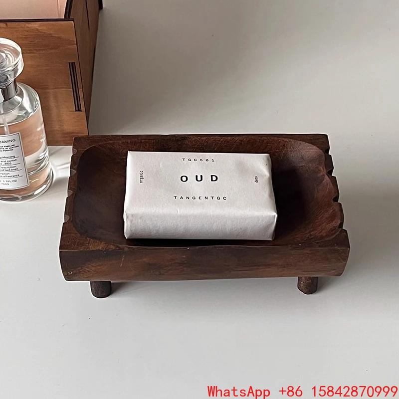 

Ручная работа из цельного дерева в стиле ретро, деревянная сливная мыльница, ящик для хранения мыла