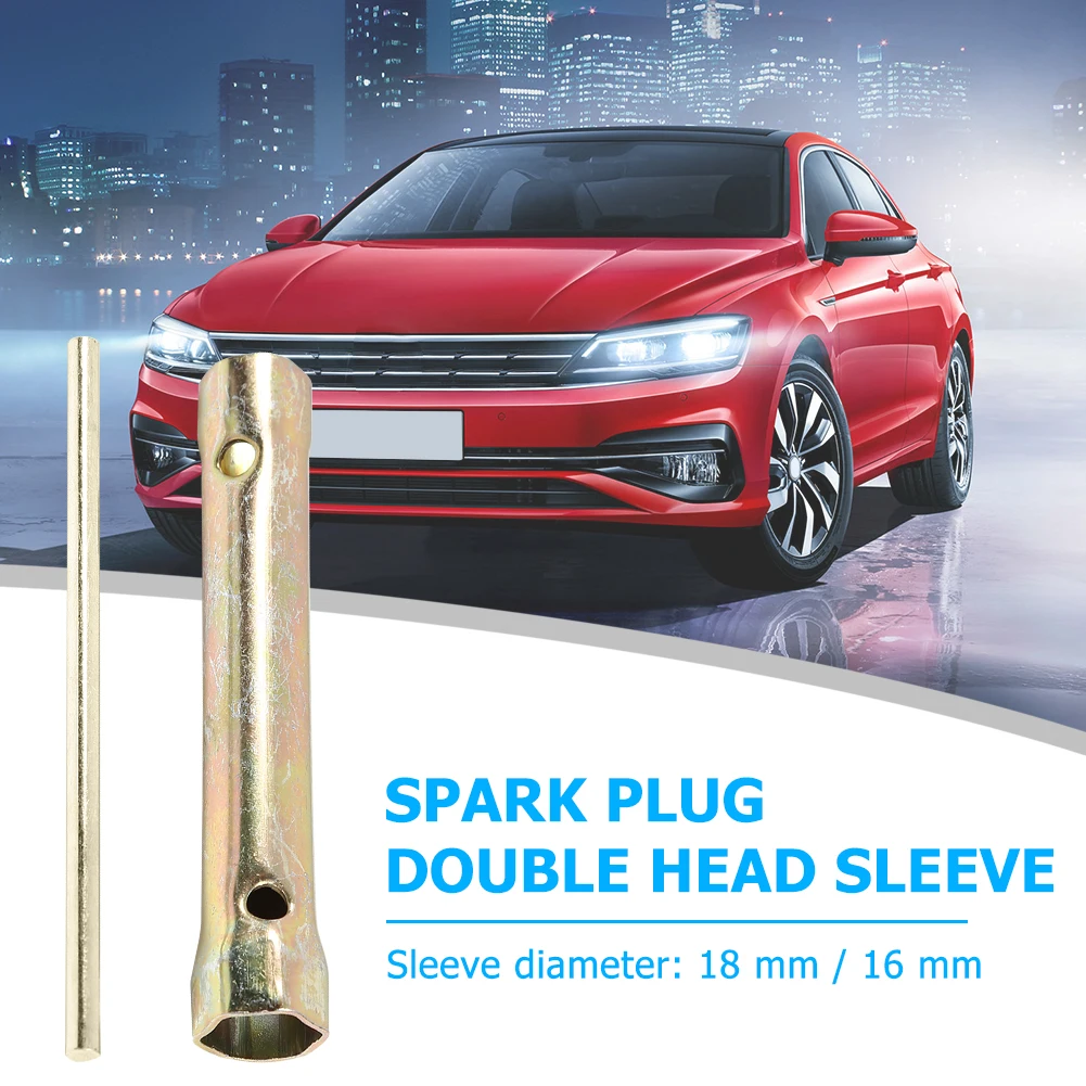 

16/18 мм двухсторонний гаечный ключ для свечей зажигания с глубоким вылетом, торцевой ключ с ручкой крутящего момента, часть мотоцикла