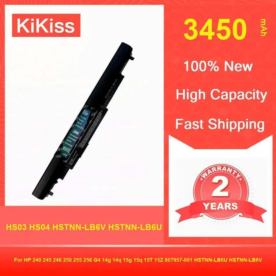 

Battery 3450Mah HS03 HS04 HSTNN-LB6V HSTNN-LB6U For HP 240 245 246 250 255 256 G4 14G 14Q 15G 15Q 15T 15Z 807957-001
