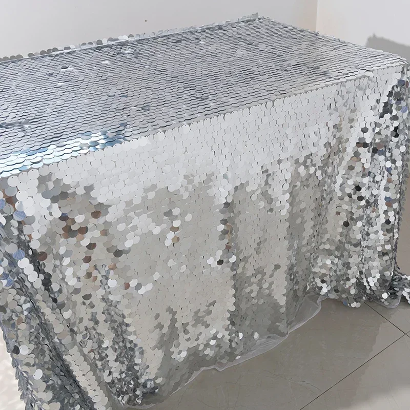 1.8CM Sequin Background Fabric Wedding Party Background Wall Decoration Phantom Circular Tablecloth Hanging Cloth Stage Clothing