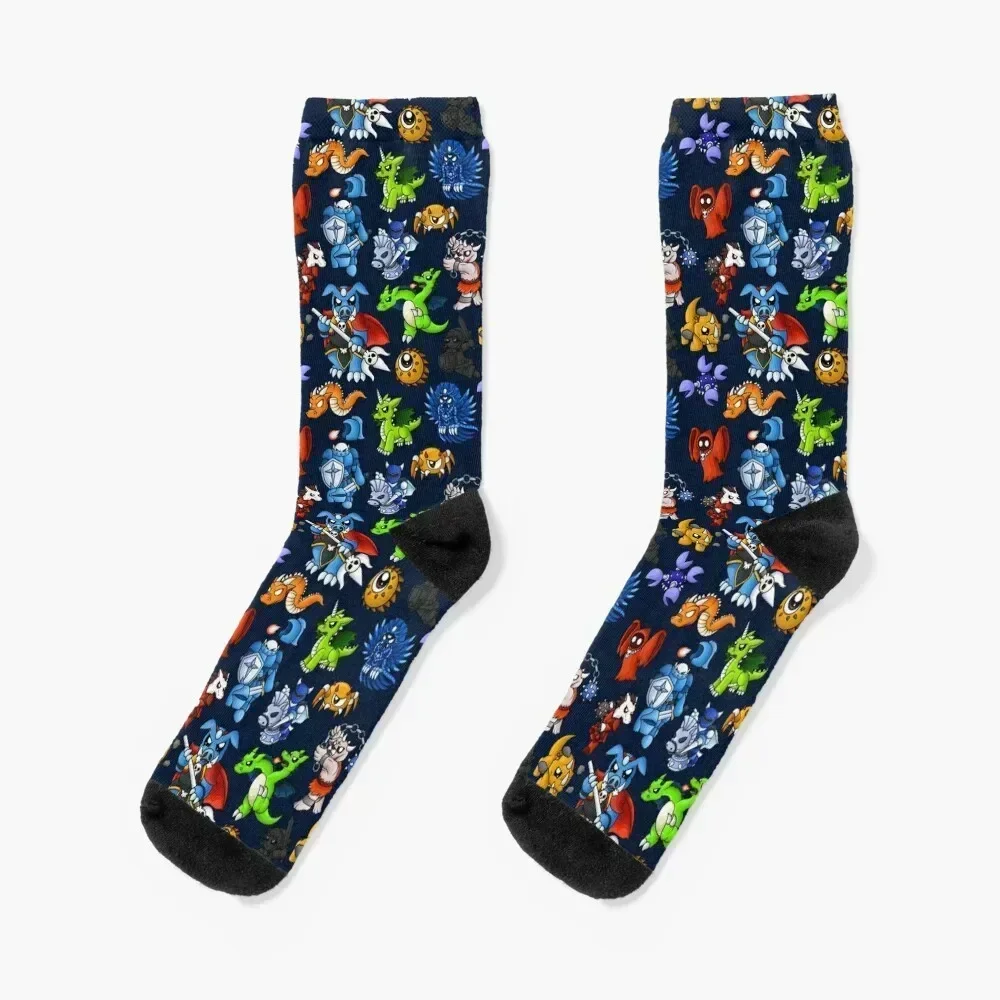 Zelda 1 y 2: Calcetines Snuggles de la vieja escuela ciclismo MODA floral regalos divertidos Calcetines Hombre Mujer