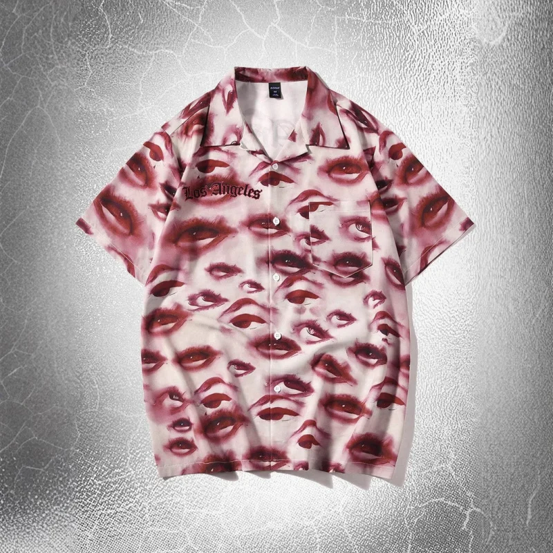 

3DDigital Print Men's Shirt Casual Hawaiian European and American Cross-Border AliExpress AmazonebaySummer New