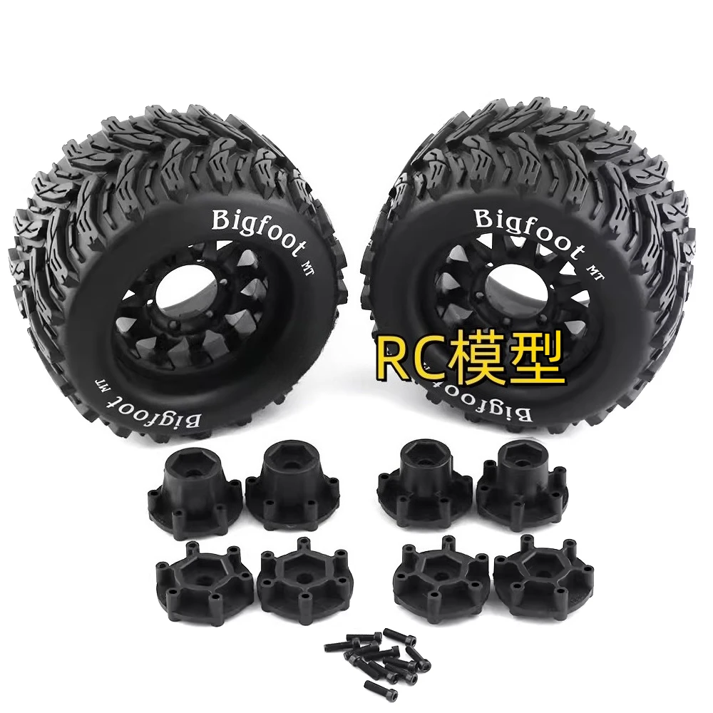 

Комплект колес и шин для радиоуправляемых моделей Big Foot в масштабе 1/10 - универсальный шестигранный хвостовик 12-14 мм для Traxxas HPI Arrma Tamiya Kyosho, обновление легкосплавных дисков L1