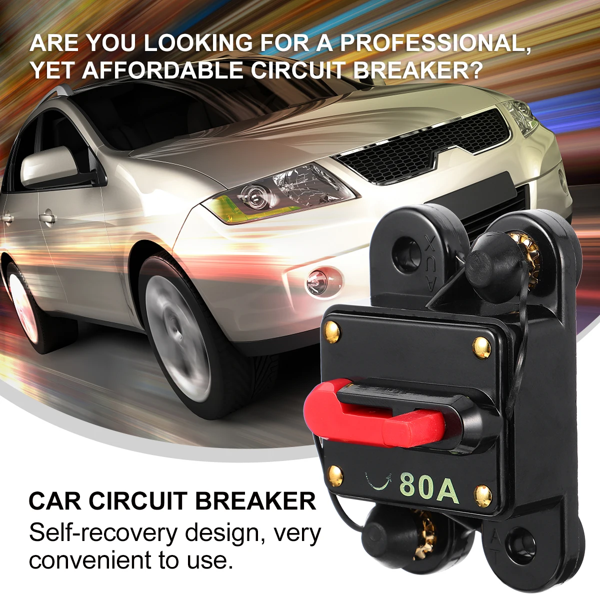

1pc Self-Recovery Circuit Audio Fuse Holder Durable Resettable Auto Protection Compact Design Car Resetable Audio Fuse Holder