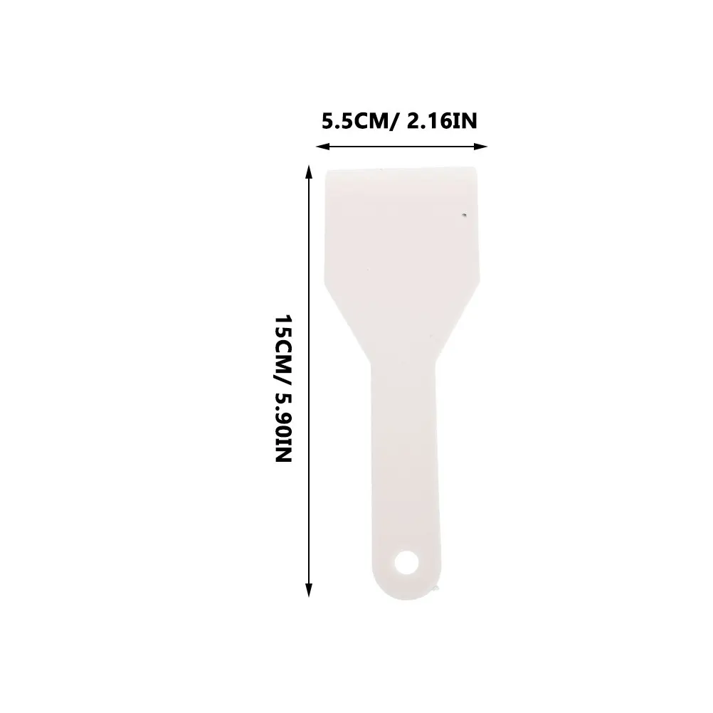 White Plastic Ice Shovel for Home Kitchen Freezer Defrosting Round Safety Tip No Scratch Ice Scraper Refrigerator Deicer Tool