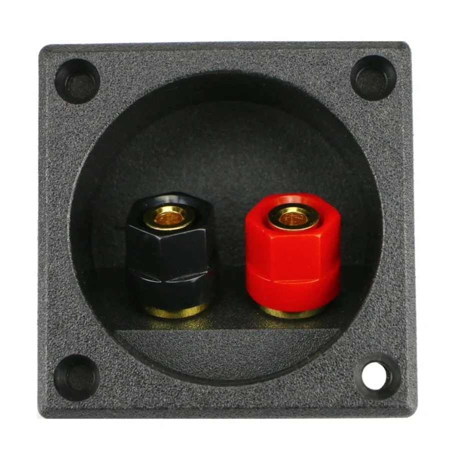 2 uds Mini altavoz Terminal de altavoz doble cableado DIY 57*57MM 2PCSGHXAMP caja de terminales de altavoz de 2 canales de alta calidad