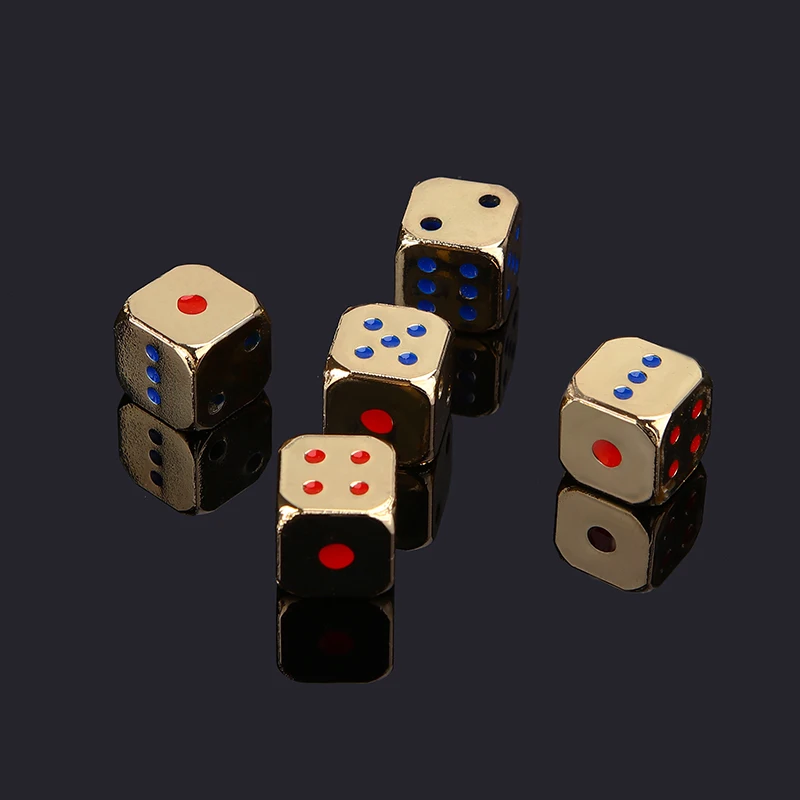 مجموعة نرد معدنية إبداعية بنقاط ملونة ، لعبة مضحكة ، ذهبية وفضية ، إكسسوارات ألعاب الطاولة ، 13 من 50: 50: 1