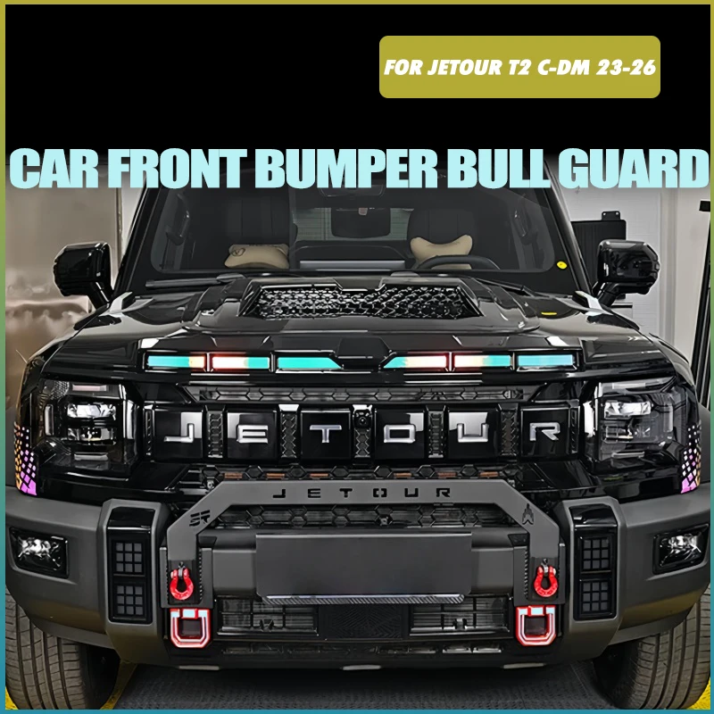 

Car Front Bumper Bull Guard Fit for JETOUR Traveler T2 C-DM 2023-2026 Car Bull Bar with Trailer Hitch Car Exterior Accessories