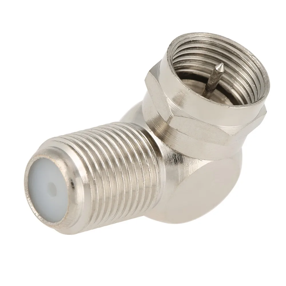 5PCS Useful 90 Degree Right Angle Connector Male To Female Practical Coaxial Connector F Type Adapter Coax Cable Installation