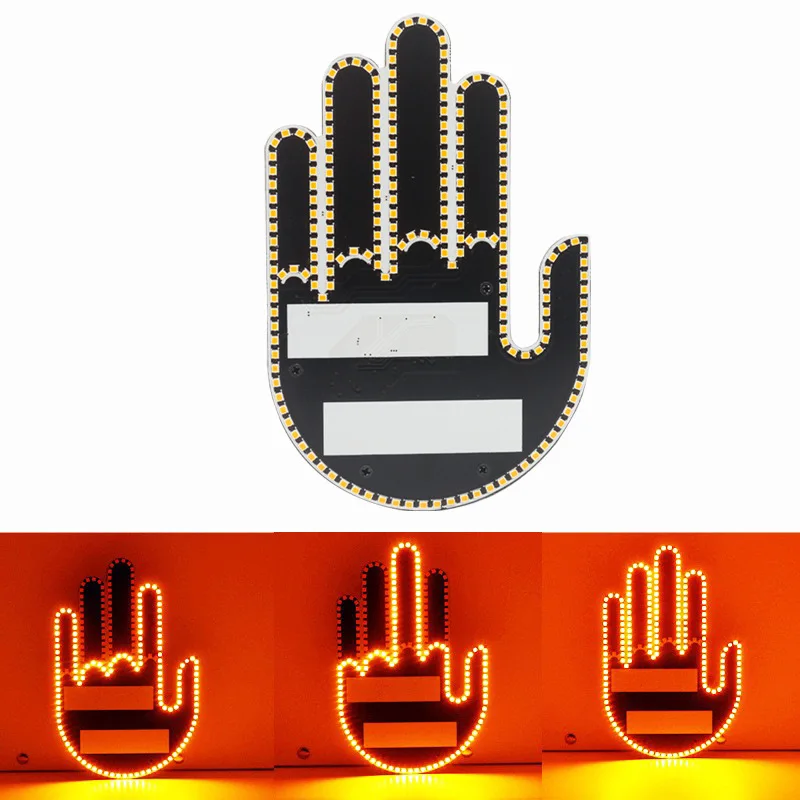 Car Finger Light Gesture Light Car Multi-function Warning Light Anti-rear-end Light Interactive Palm Light