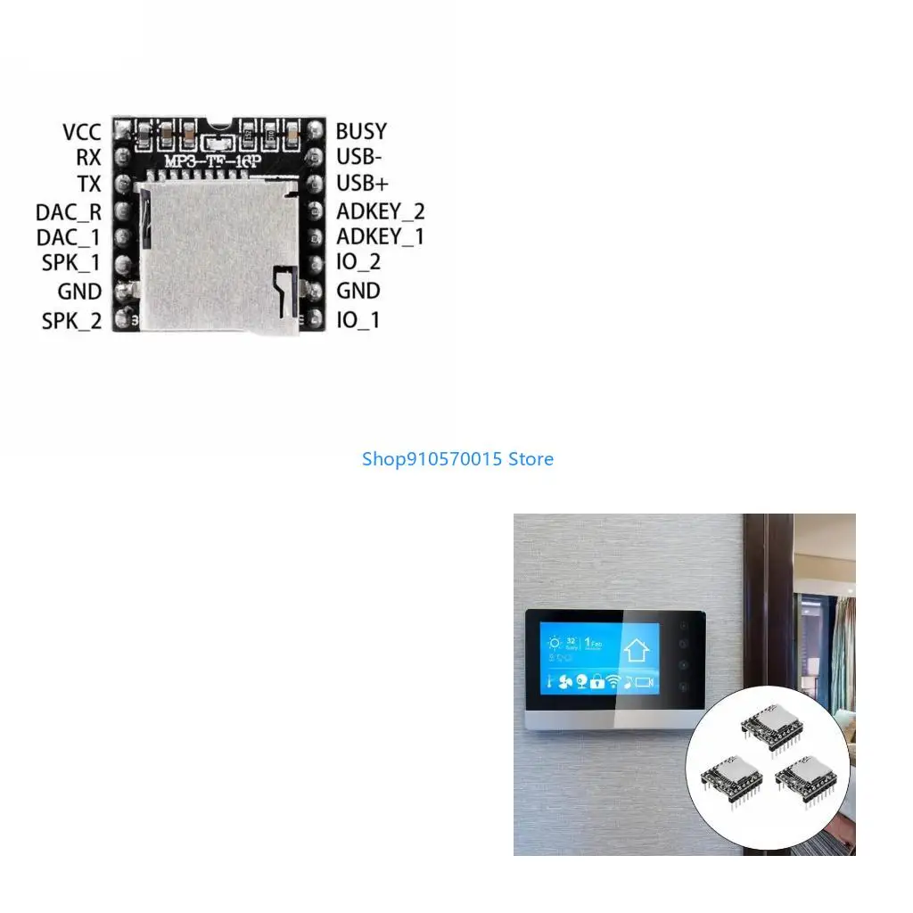 B95c 3pcs для dfplayer mini mp3 -плеер модуль TF card u Диск для голоса dfplayer