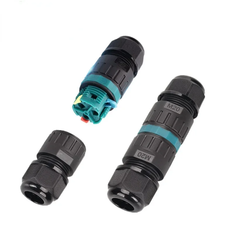 3 4 5 Pin Quick Press Cable Conector, 5 - 14mm, 5 - 9mm, IP68 Waterproof, Outdoor, 450V 24A Cabl Connectors