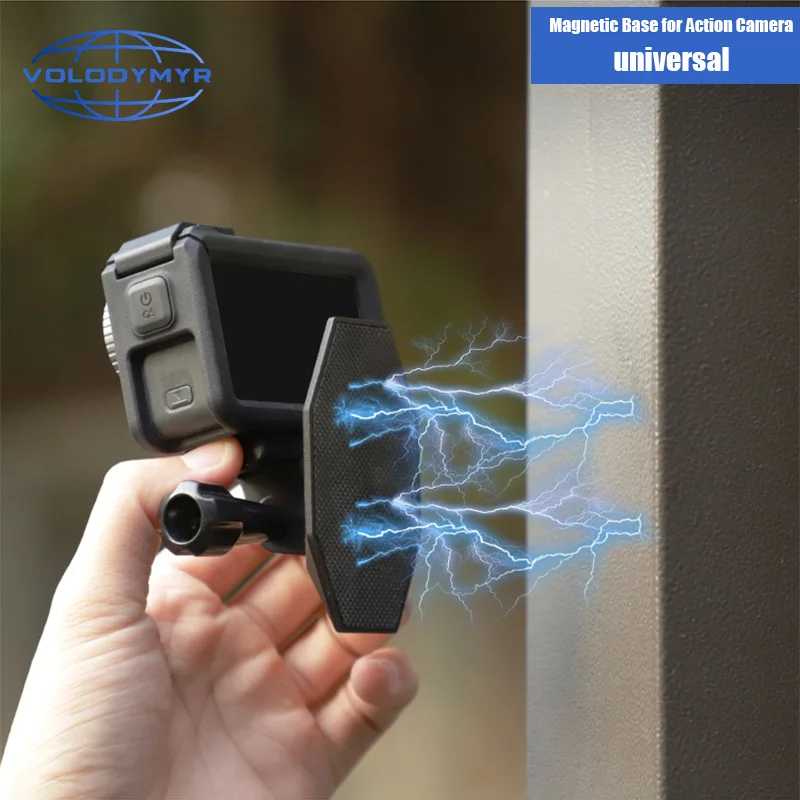 

VOLODYMYR Magnetic Base Quick-Release Adapter with For DJI Pocket 3/Action 6 & Insta360 X5 | 360° 1/4" Screw & Cold Shoe Mount