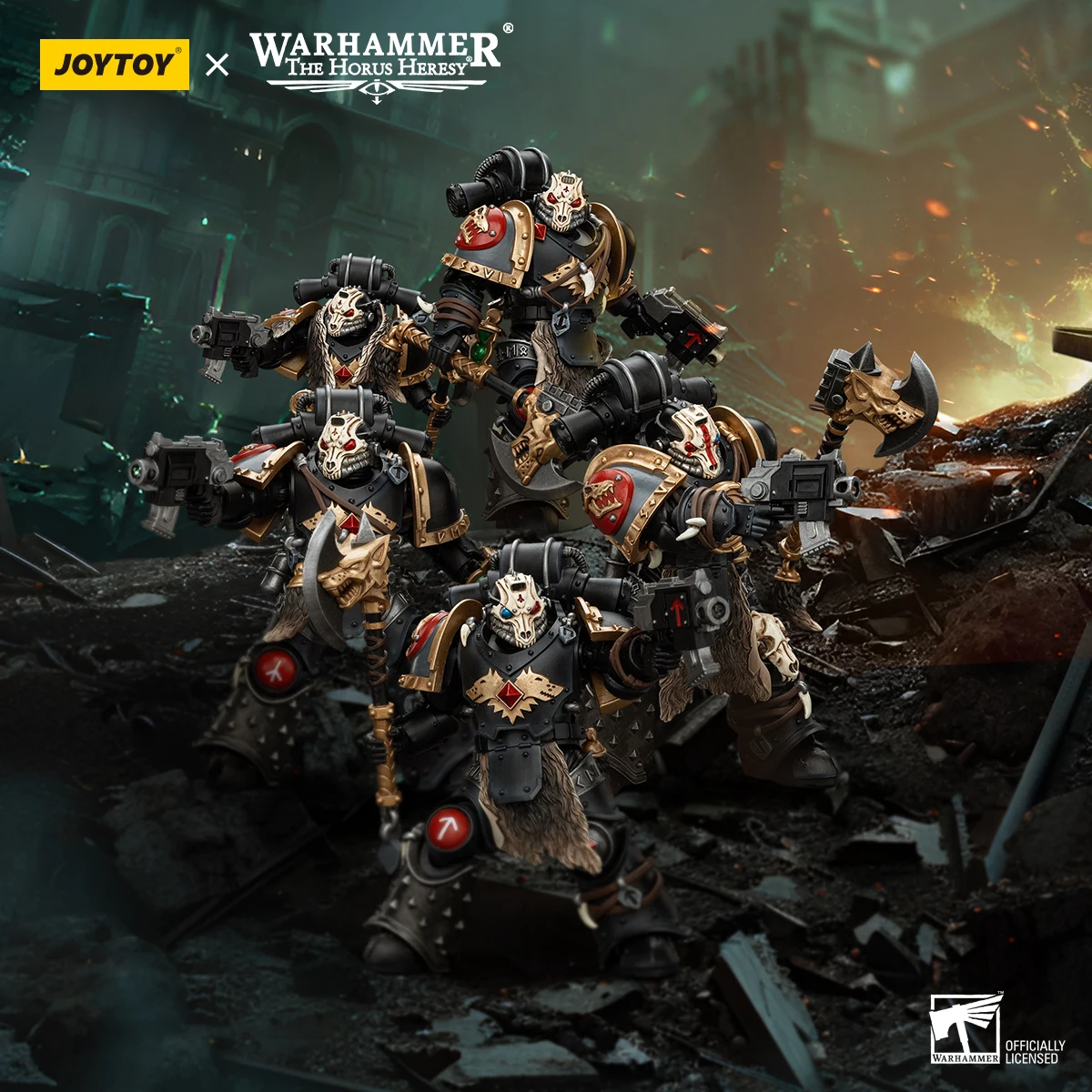 Spot JOYTOY Warhammer 40K Horus Space Wolves Deathsworn Pack 1:18 Figure Game Models Mecha Toys Collection Ornament