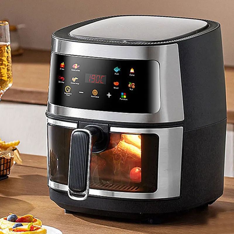 

Custom Logo Manufacturer Home Kitchen Easy Cooking Nonstick 8l 8 Liters Smart Electric Digital Touch Screen Air Fryer