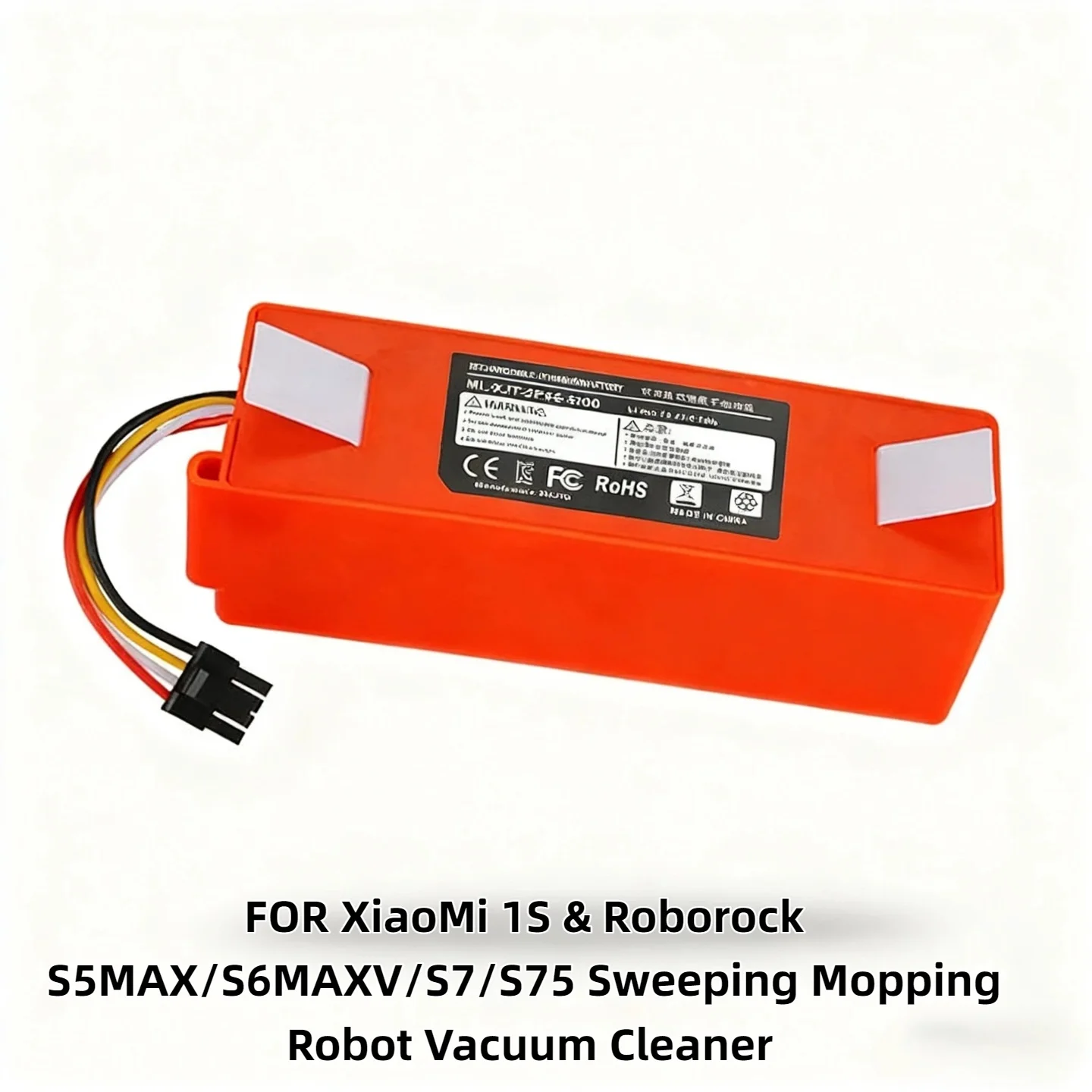 

6500mAh 14.4V Battery – for XiaoMi 1S & Roborock S5MAX/S6MAXV/S7/S75 Robot Vacuum Cleaner, Long-Lasting Sweeping Mopping Power