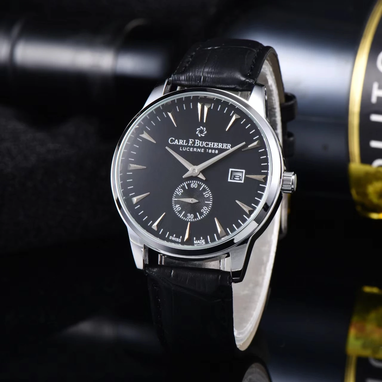 Business Minimalist Round Quartz Watch for Men - 40mm Popular Business Style Belt Watch