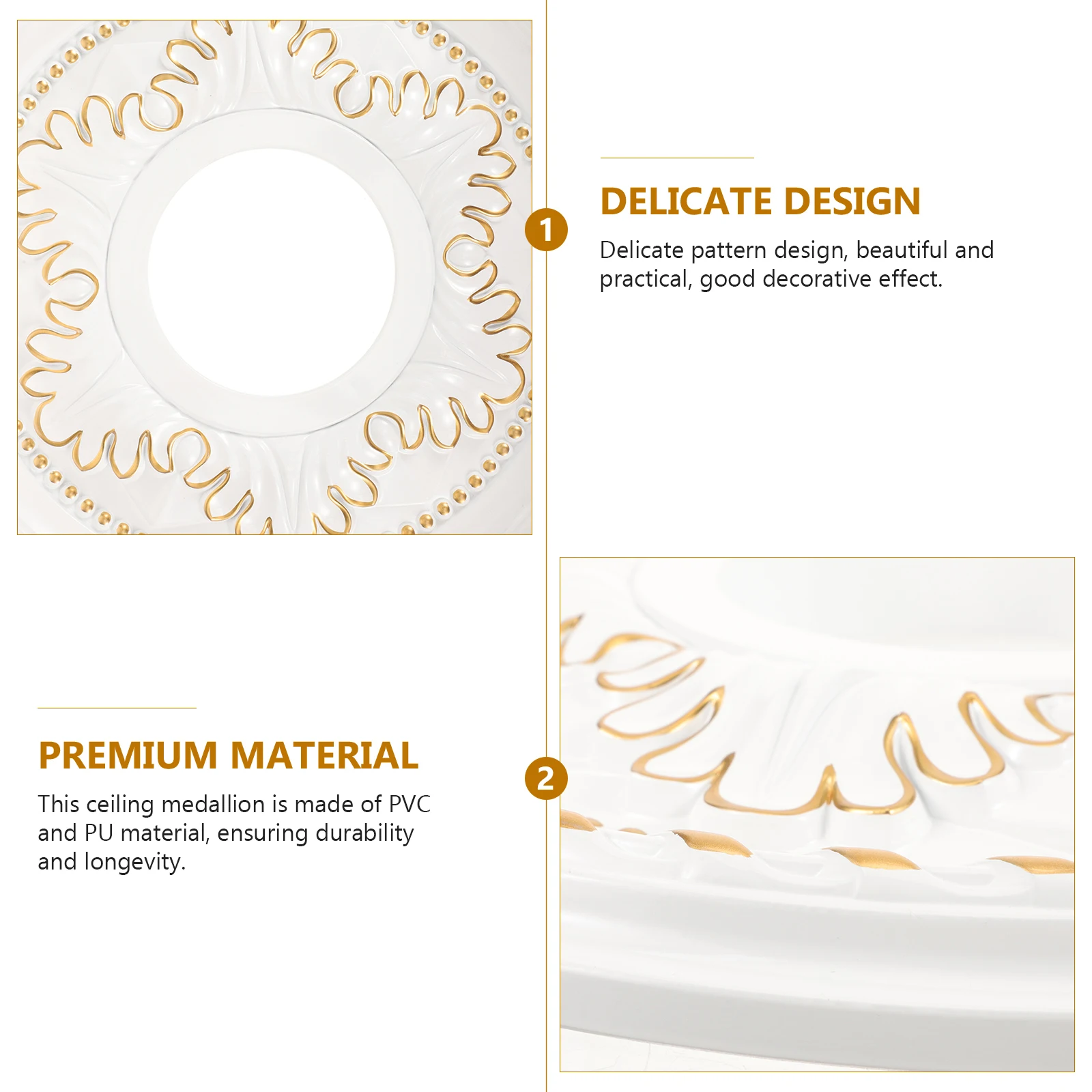 

Round Ceiling Medallion Sturdy Trustworthy Multifunctional Light Fixture Elegance Sophistication Decor Ceiling Medallion