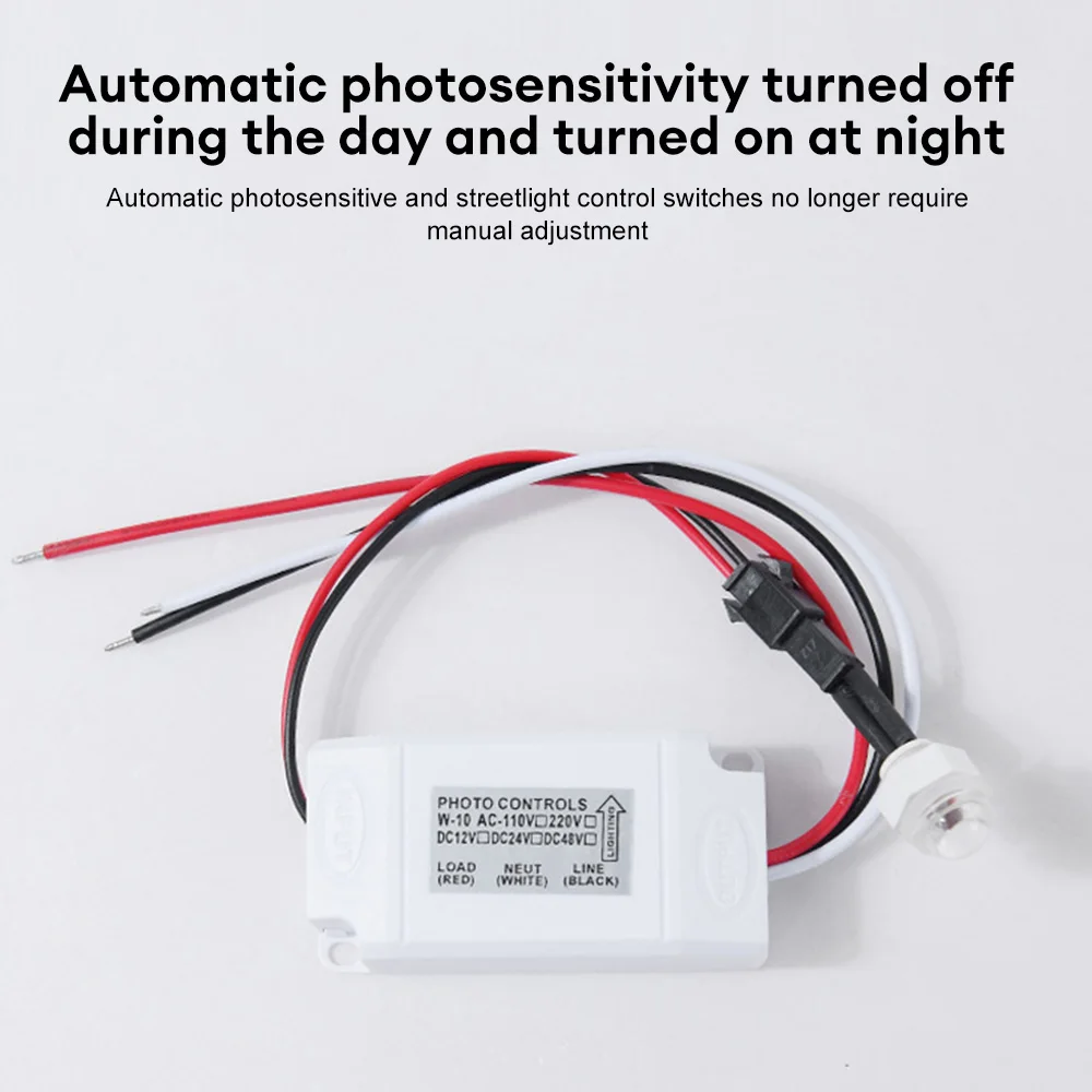 DC12V 24V AC110V 220V Mini Outdoor Light Control Photo Sensor Switch Rainproof for Lamps Photoelectric Induction Switch - Image 2