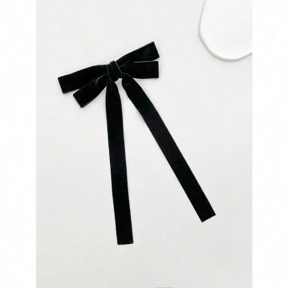 

1 шт. Женская модная простая заколка для волос из бордового бархата с бантом, подходит для повседневного использования, элегантная заколка-краб для волос