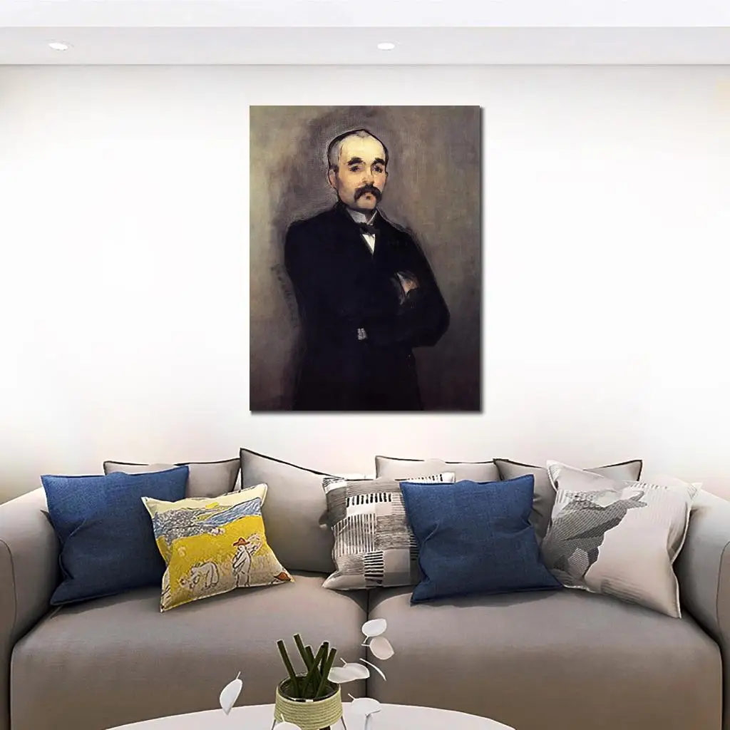 Art Painting by Edouard Manet Portrait of Georges Clemenceau High Quality Hand painted